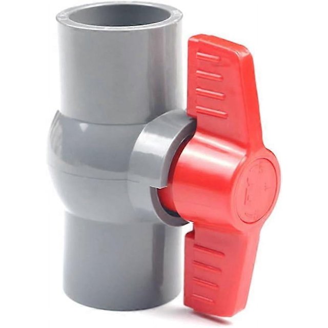 PVC ball valve, U-PVC plastic valve, straight connectors for flow control and stop (20 mm)