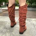 thumbnail image 6 of -High Boots Women's Long Warm Round Thick Sole Autumn Style Boots, 6 of 7