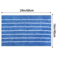 thumbnail image 6 of REGALWOVEN Striped Bathroom Rug, Non-Slip Soft Fluffy Bath Carpet, Water Absorbent Bathmat for Tub, Shower Blue 16" x 24", 6 of 6