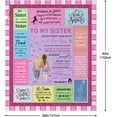 thumbnail image 1 of Gifts for Sister Blanket, Sister Gift Blanket with Positive Encourage Flannel Throw Blanket, Warm Lightweight Birthday Chirstmas Blanket for Bedding Sofa (60"x50"), 1 of 5