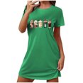thumbnail image 5 of TMOYZQ Christmas Nightgowns for Women Cute Print T Shirt Dresses Casual Short Sleeve Loose Fit Lounge Christmas Party T Shirt Dress Nightgowns, 5 of 5