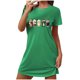 thumbnail image 5 of Camisón corto de talla grande para mujer, camisón de manga corta con estampado de pecho a la moda, camisón para mujer, 5 of 5