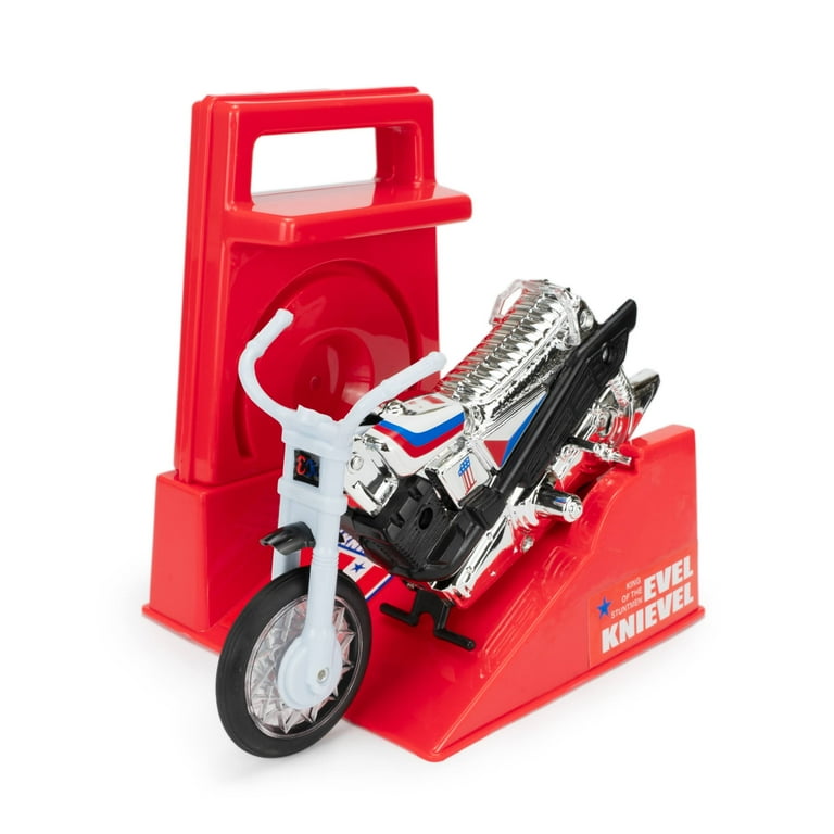 Evel Knievel Deluxe Silver High Jumper Stunt Cycle - Iconic