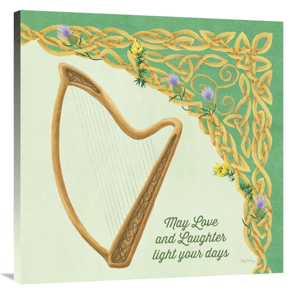 Global Gallery's 'Celtic Charm II' By Elyse DeNeige Stretched Canvas Wall Art