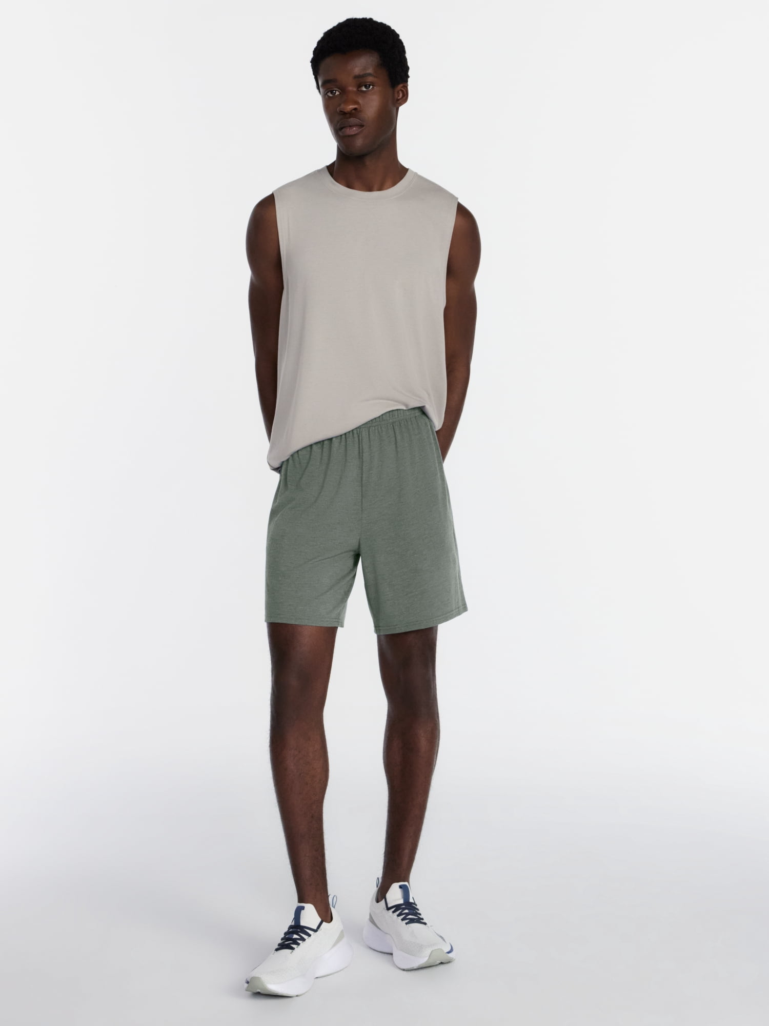 Athletic Works Men's and Big Men's Tri-Blend Active Shorts, 7" Inseam, Sizes S-5XL