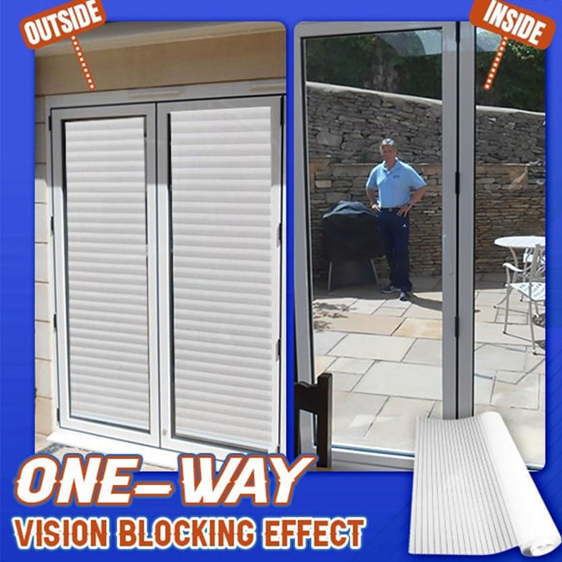 Cithwa One-Way Imitation Blinds Window Cover One-Way Imitation Blinds Window Film Imitation Blinds One-Way Perspective Glass Film Gadgets for Home