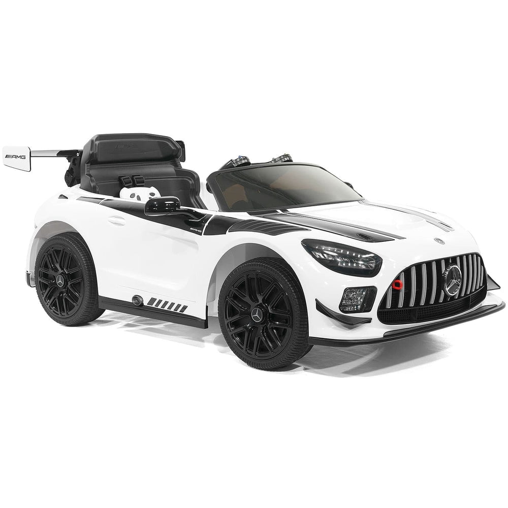 Mercedes AMG GT3 EVO 12V Kids Ride-On Car with R/C Parental Remote (White)