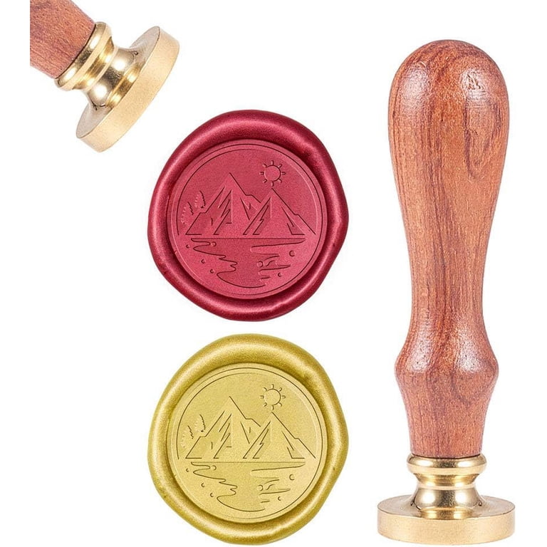 Mountains Wax Seal Stamp River Sunset Sealing Wax Stamps Retro