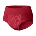 thumbnail image 2 of Bxsruta Women's Plus Size High-Waisted Tummy Control Hip Lift Briefs with Lace, Soft Breathable Stretchy Underwear for Daily Comfort, 2 of 3
