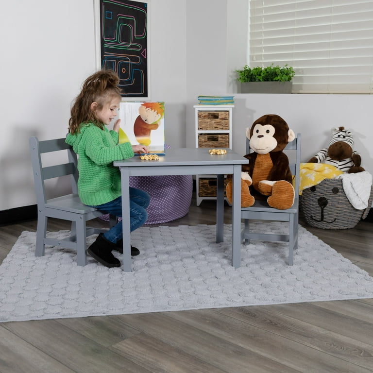 Gray childrens table and chairs sale