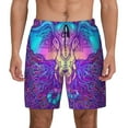 thumbnail image 2 of Goofa Elephant in Tribal Style Printed Men's Swim Trunks Board Shorts Quick Dry Mens Swimming Trunks with Compression Liner,Breathable Fit Hawaii Beach Shorts-Large, 2 of 9