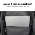thumbnail image 3 of Smicure Travel carry on Backpack Laptop Business 18.5 Inch Business Slim Sturdy College School Computer Bag.Black, 3 of 8