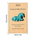 thumbnail image 4 of 2026 Year of the Horse Turquoise Horse Figurine – Lucky Health Guardian, Natural Crystal Statue New Year Meaningful Gift with Card, 4 of 8