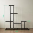 thumbnail image 5 of Soporte para Plantas de Metal, Estante para Plantas 5 Niveles, Estante Decorativo de Acero Negro, Mueble para Plantas para Interiores y Exteriores, 5 of 5
