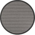 thumbnail image 3 of Unique Loom Outdoor Border Collection Area Rug - Checkered (6' 1" Round Gray/Black), 3 of 7