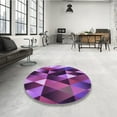 thumbnail image 4 of Ahgly Tapis de Zone Carré Transitionnel Lavable en Machine, 5 Pieds Carré, 4 of 7