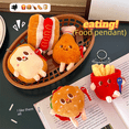 thumbnail image 1 of Lindo y creativo muñeco de hamburguesa con papas fritas, colgante de mochila, pareja de adornos de peluche, llavero de coche para niña, 1 of 3