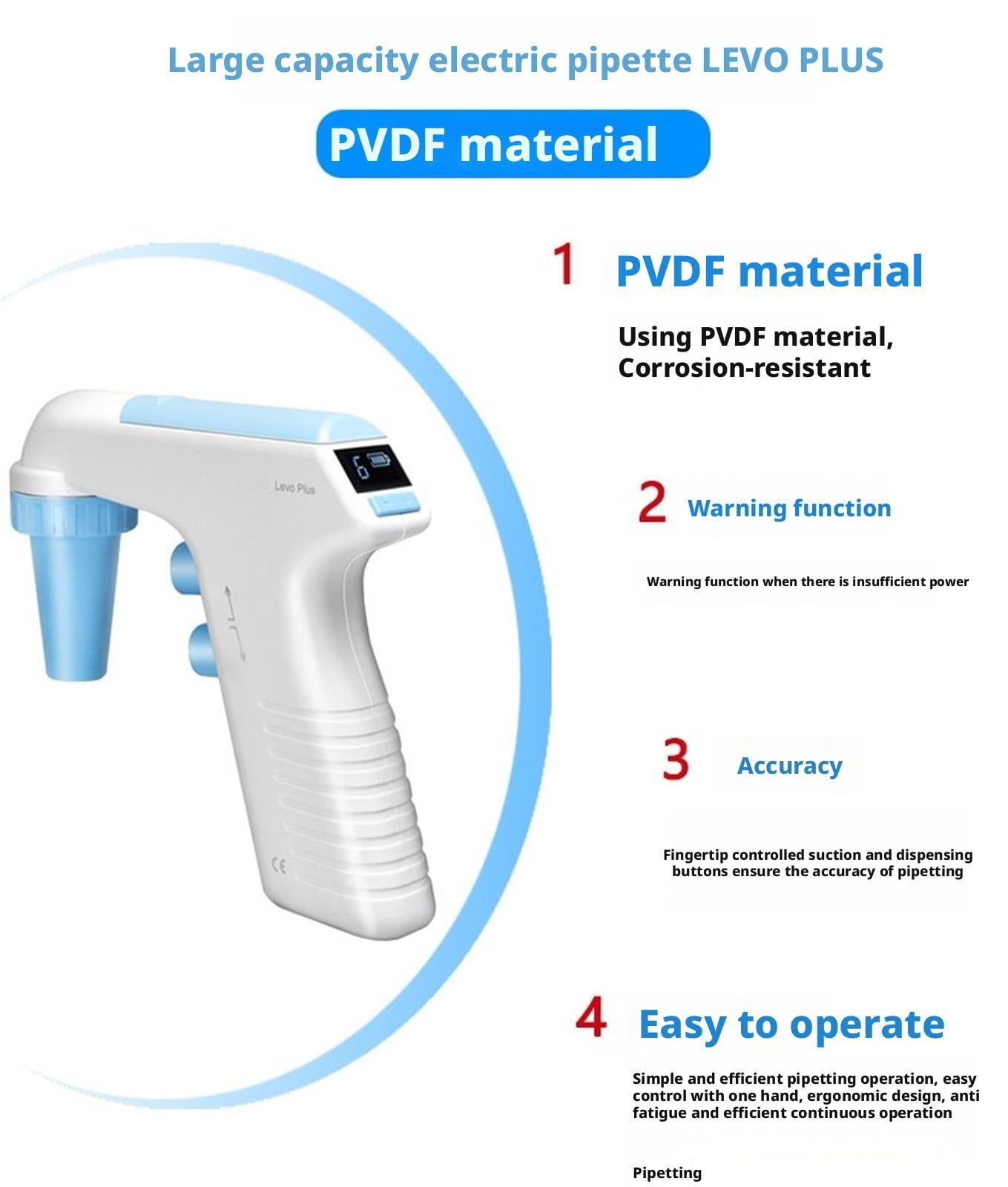 Large-capacity Electronic Pipette , High-Accurate