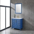 thumbnail image 2 of Eviva Navy 42 inch Deep Blue Bathroom Vanity with White Carrara Counter-Top and White Undermount Porcelain Sink, 2 of 6