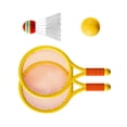 thumbnail image 2 of Juego de bádminton y tenis para niños con volante y raquetas ligeras. Amarillo, 2 of 9