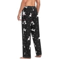 thumbnail image 6 of FREEAMG Elegant Cat Pajama Pants for Men, Men's Separate Bottoms, Pure Cotton Comfortable Lounge Pants for Men（79）, 6 of 7