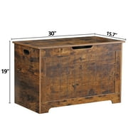 HomGarden 30'' Wooden Toy Chest 150L Large MDF Child Storage Box Cabinet Rustic Brown