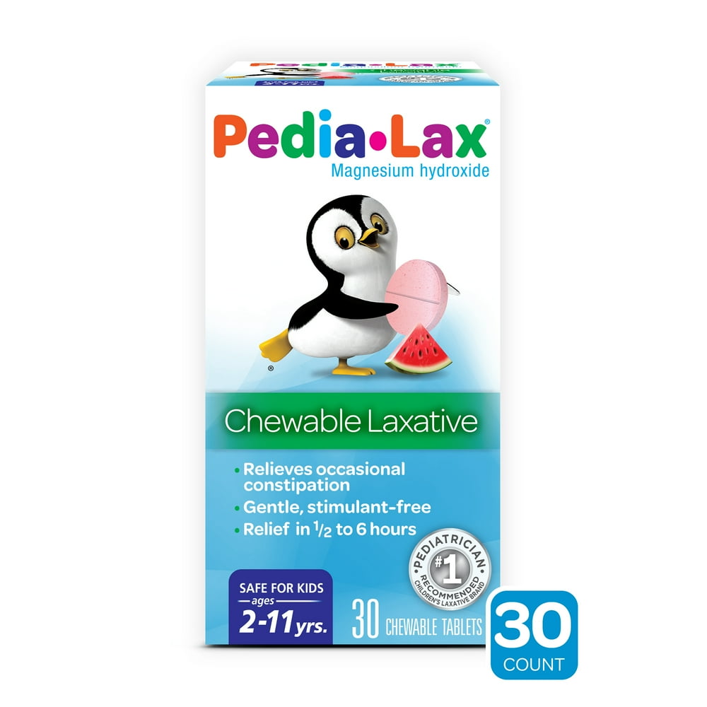 PediaLax Laxative Chewable Tablets for Kids, Ages 211, Watermelon