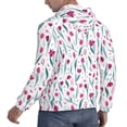 thumbnail image 6 of Pofeuu Tulips Flowers Print Mens Casual Hooded Collar Drawstring Hoodies Pullover Sweatshirts Casual Long Sleeve Shirts-3X-Large, 6 of 7
