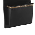 thumbnail image 3 of HomeRoots 352039 Iron Mailbox with 2 Storage Slots & Dots Engraving, Black & Gold, 3 of 5