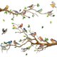 thumbnail image 1 of 4 Pieces Garden Birds On Branches Wall Decals Removable Birds On Trees Wall Stickers Peel and Stick Wall Decoration for Kids Nursery Bedroom, 1 of 1