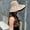 E-196 khaki black glue large eave hollow top hat, variant on Sunscreen Hat For Women With UV Protection And Can Be Tied In A Ponytail Hat. Summer Black Rubber Sunshade Hat With A Large Brim And An Empty Top Sun Hat