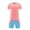 Pink, variant on Odeerbi Kids Teen Boys Girls Mesh Quick Dry Soccer Uniform Set Color Block T-Shirt Shorts Breathable Athletic Sportswear for 5-15 Years