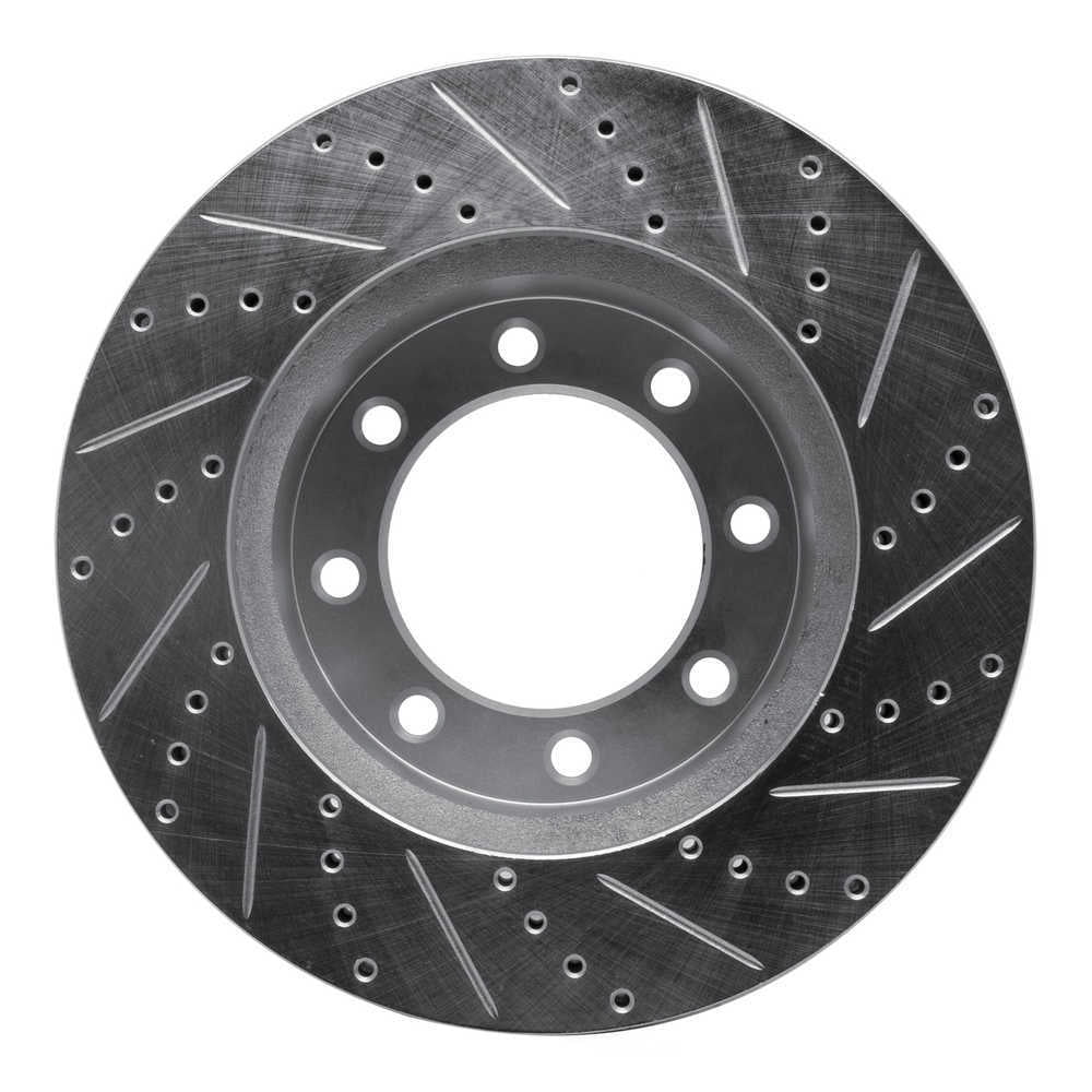 Dynamic Friction Company 631-54223L DFC Brake Rotor - Drilled And Slotted - Silver