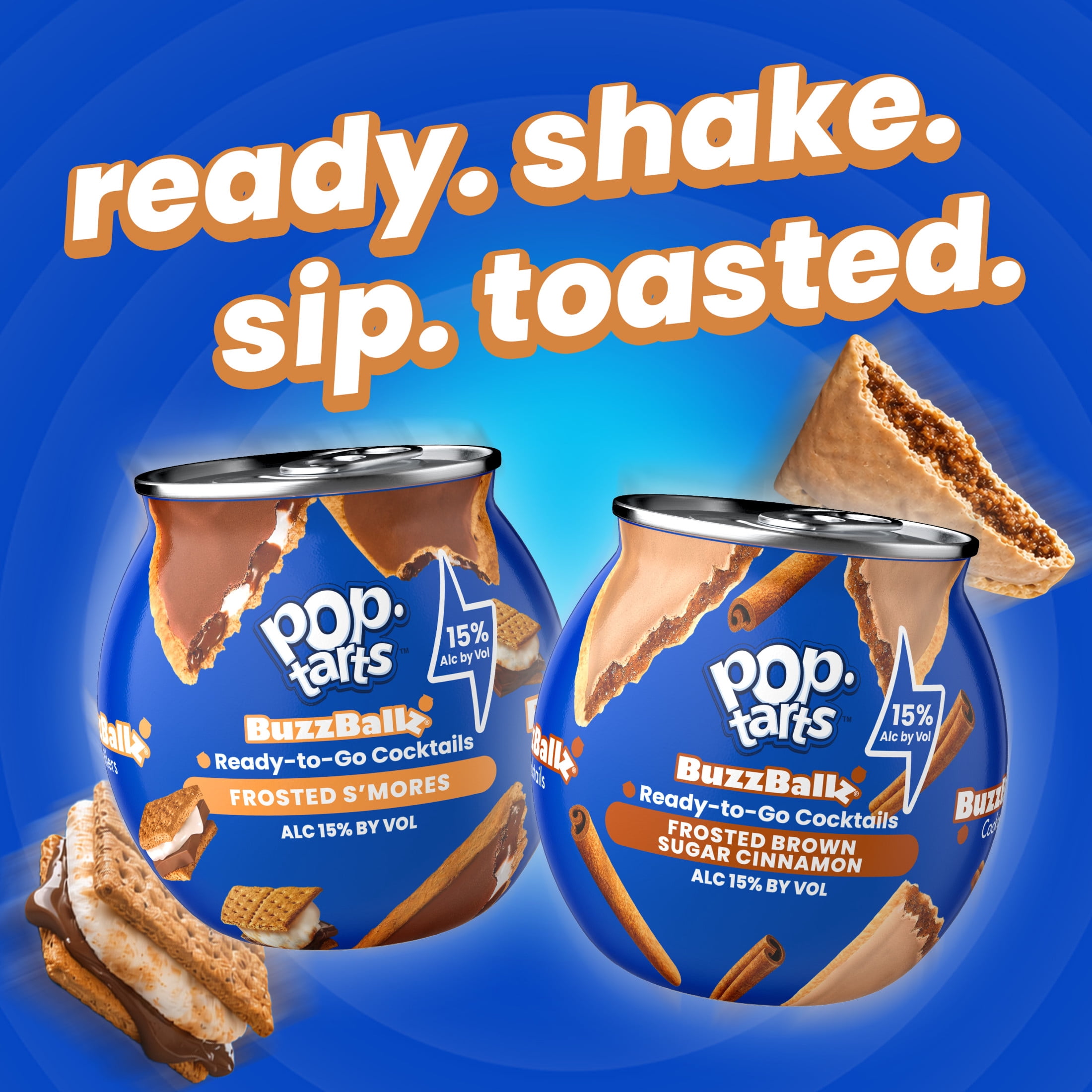 BuzzBallz Smores Chillers, 187ml, 30 Proof (15% ABV)