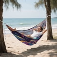 thumbnail image 5 of Hanging Hammock Portable Travel Camping For Outdooor Beach Camping Hiking Colorful Sea Turtles, 5 of 8