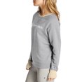 thumbnail image 4 of Women's Champion Powerblend Fleece Crew, Chainstitch Logo Oxford Grey Heather/Oatmeal Heather 2XL, 4 of 5