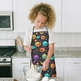 thumbnail image 4 of Whimsical Halloween Pattern Kids Aprons for Girls and Boys,Adjustable Neck Strap Toddler Aprons for Kids Cooking Baking, 4 of 7