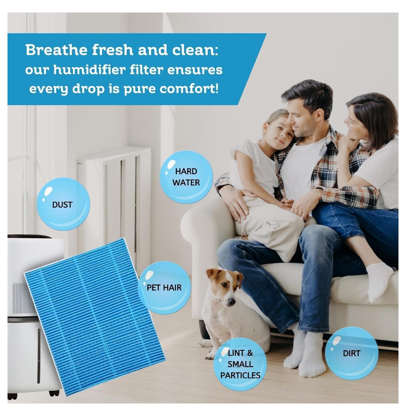 6000s Wick Humidifier Filter Replacement for Superior 6000S Smart Evaporative Humidifier, 16 Pack