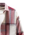 thumbnail image 3 of Dezsed Shacket Jacket Men Men's Single-breasted Casual Plaid Woolen Shirt Jacket Top Red XXXXXL, 3 of 4