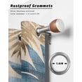 thumbnail image 6 of nqOlkjepod Outdoor Curtains for Patio Waterproof, Blue Brown Palm Leaf Outdoor Privacy Panels Grommet, Retro Summer Botanical Blackout Outside Curtains for Porch/Cabana/Pergola 54"x84", 2 Panels, 6 of 8