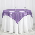 thumbnail image 6 of Efavormart 54" x 54" Wholesale Premium Purple Table Cover Sparkly SEQUIN Square Tablecloth For Banquet Wedding Party, 6 of 6