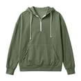 thumbnail image 5 of MXALUOB Hooded Sweatshirts for Men Corduroy Textured Quarter Zip Pullover Hoodie Drawstring Solid Color Tops Loose Fit Streetwear, 5 of 5