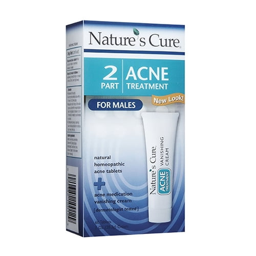 Natures Cure Two Part Mens Acne Treatment 1 Month Supply, 3 Pack