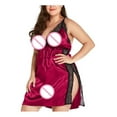 thumbnail image 6 of Women's Plus Size Eyelash Lace Nightgown Co, 6 of 6