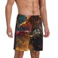 thumbnail image 2 of Sikiie Colorful Bull Western Man Mens Pajama Shorts, Lightweight Lounge Pant with Pockets Soft Sleep Pj Shorts for MenXX-Large, 2 of 6
