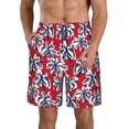 thumbnail image 1 of Fotbe Palm Tree Pattern on Red Trajes de Baño Estampados para Hombre, Shorts de Verano de Secado Rápido, Ropa de Playa, Bañadores-X-Large, 1 of 6