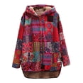 thumbnail image 3 of GaThRRgYP Women's Tops Outwear Clearance Sale under $5,Women's Printing Hoodie Loose Casual Fashion Plus Velvet Long Sleeve Coat Tops, 3 of 3