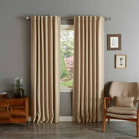 Aurora Home Solid Insulated Thermal Blackout 120 Inch Curtain