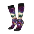 thumbnail image 2 of Easygdp Mushrooms and Skull Soccer Socks Sport Knee High Socks Calf Compression Athletic Socks for Men and Women, 2 of 9