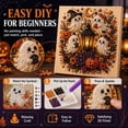 thumbnail image 6 of Halloween Ghost Pearl Art DIY Kit 3D Diamond Painting Craft with Cute Halloween Design Pearl Art Kits for Adults DIY Fall Home Decor Wall Art for Parties and Seasonal Gifts (#C), 6 of 7